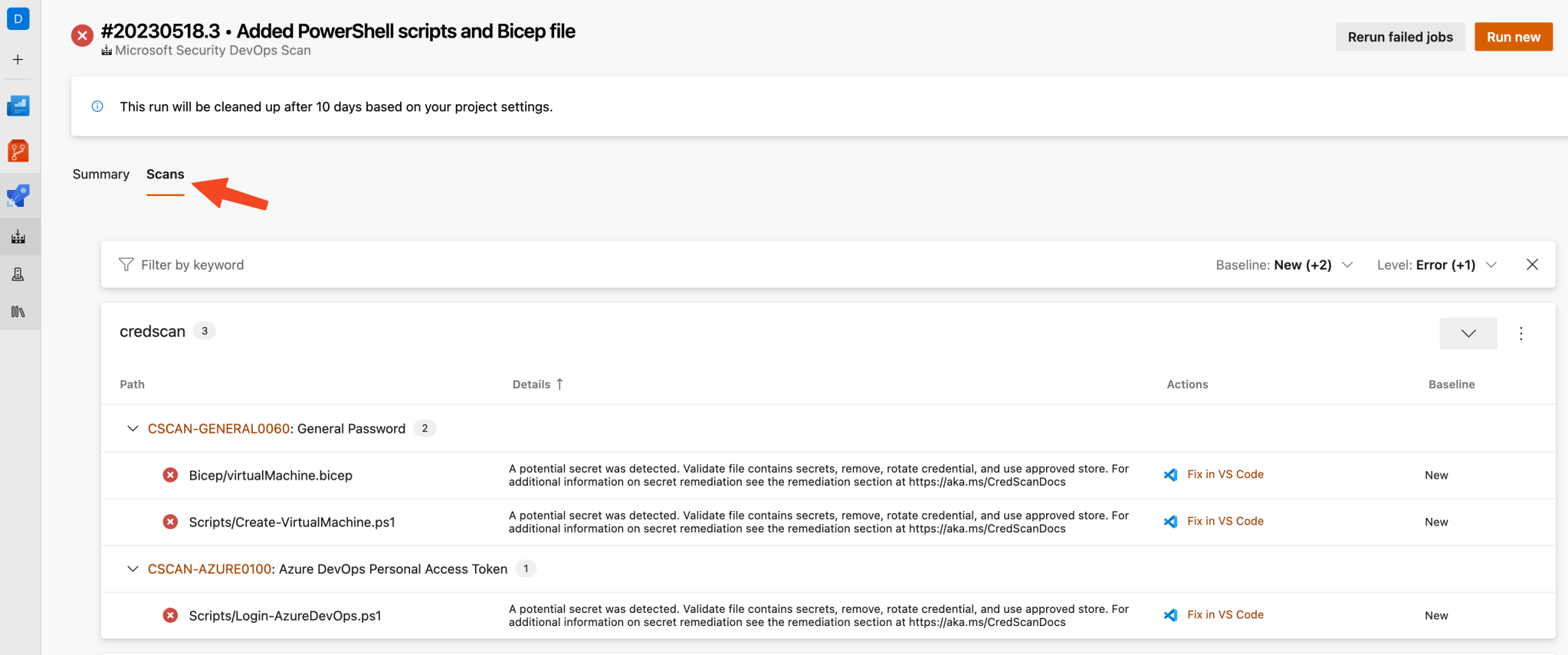 Secret scanning in Azure DevOps with Defender for DevOps – John Lokerse ...