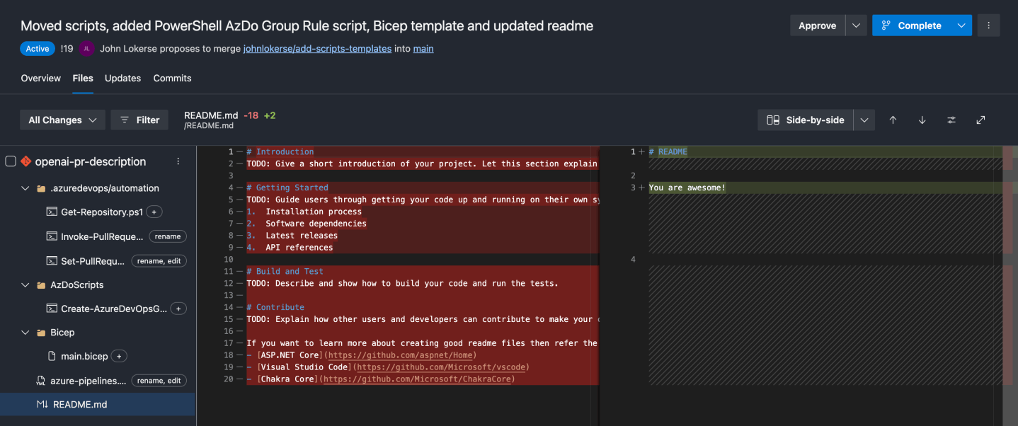 Automate pull request descriptions in Azure DevOps with Azure OpenAI ...
